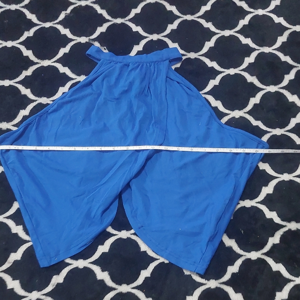 New Shein Blue‎ Halter Top Large